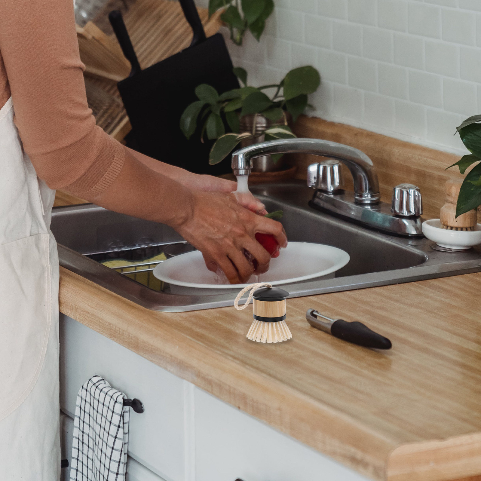 Bamboo Dish Brush Eco Friendly - огляд і ціна Dish Brush Bamboo