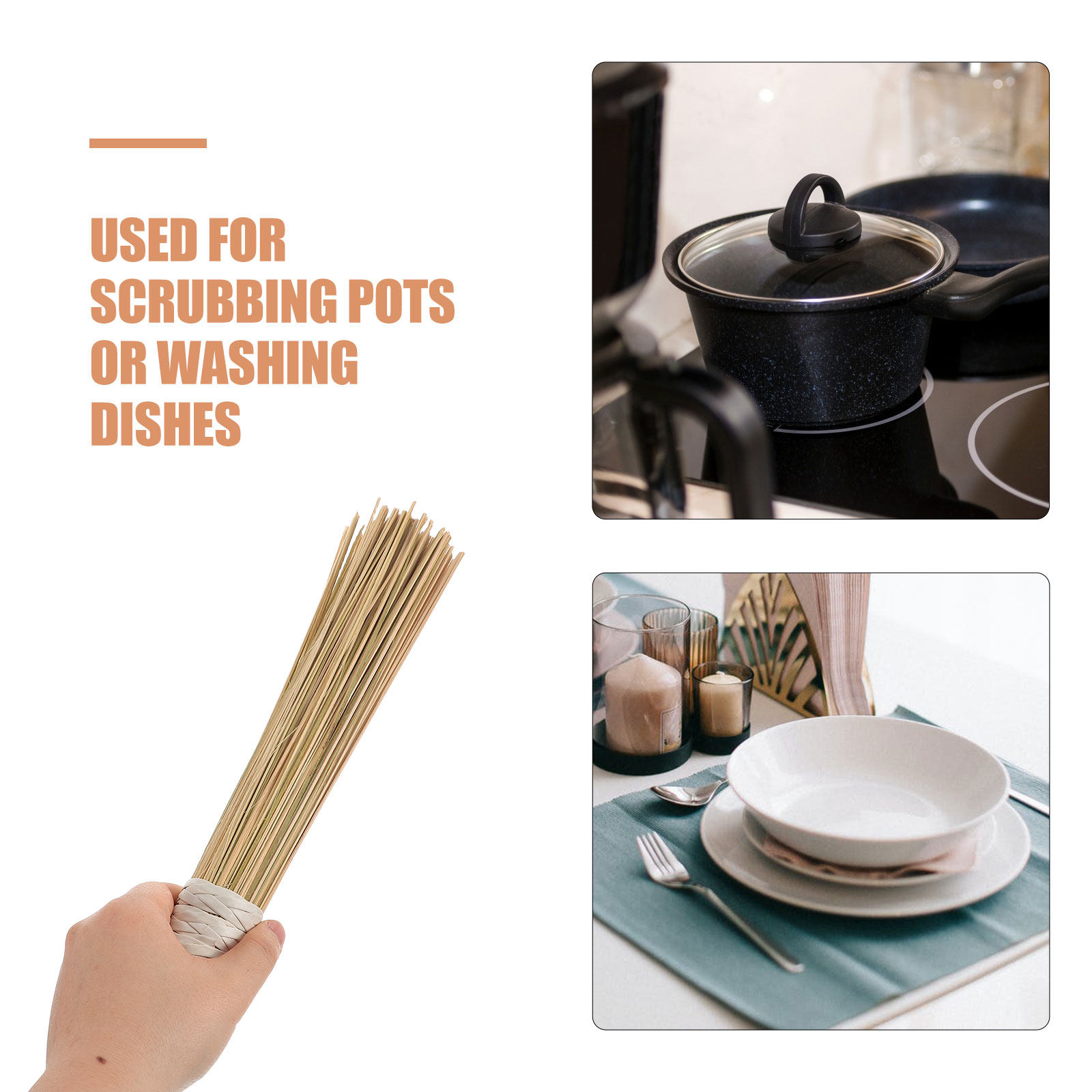 2Pcs Bamboo Dish Brush Kitchen - огляд і ціна Dish Brush Bamboo