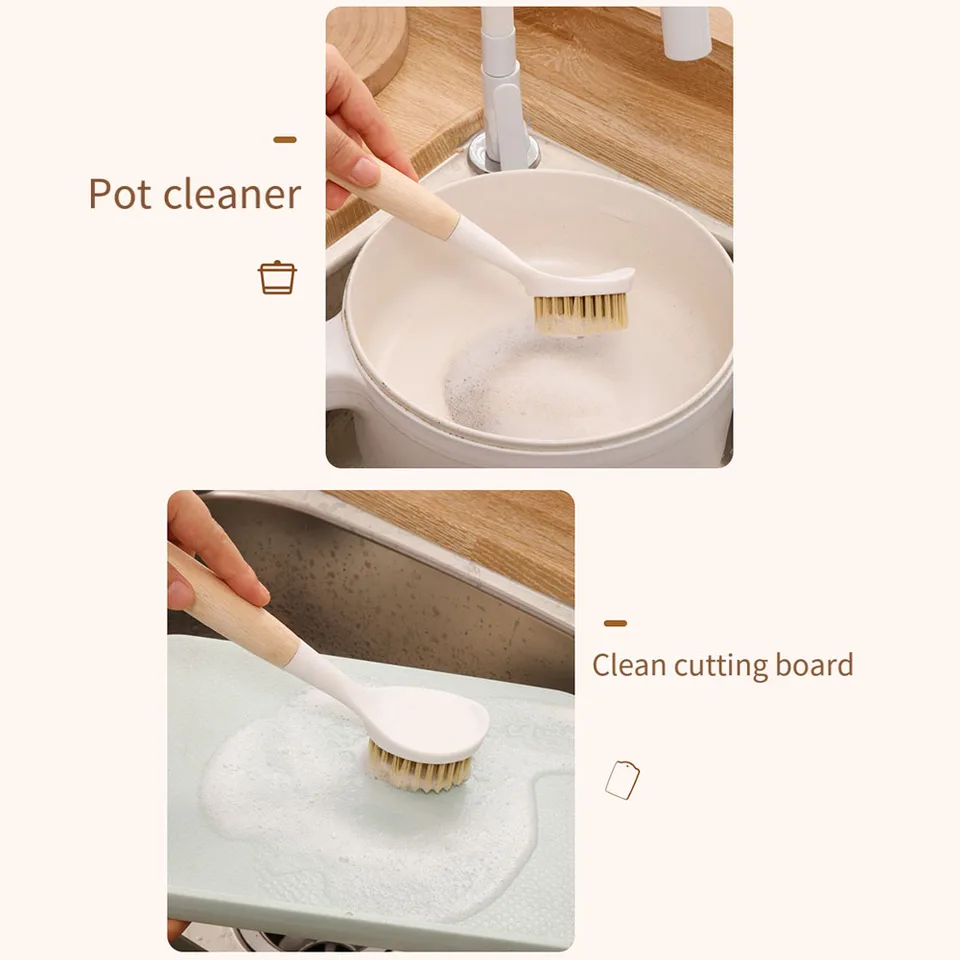 1PCS Bamboo Handle Kitchen Dis - огляд і ціна Dish Brush Bamboo