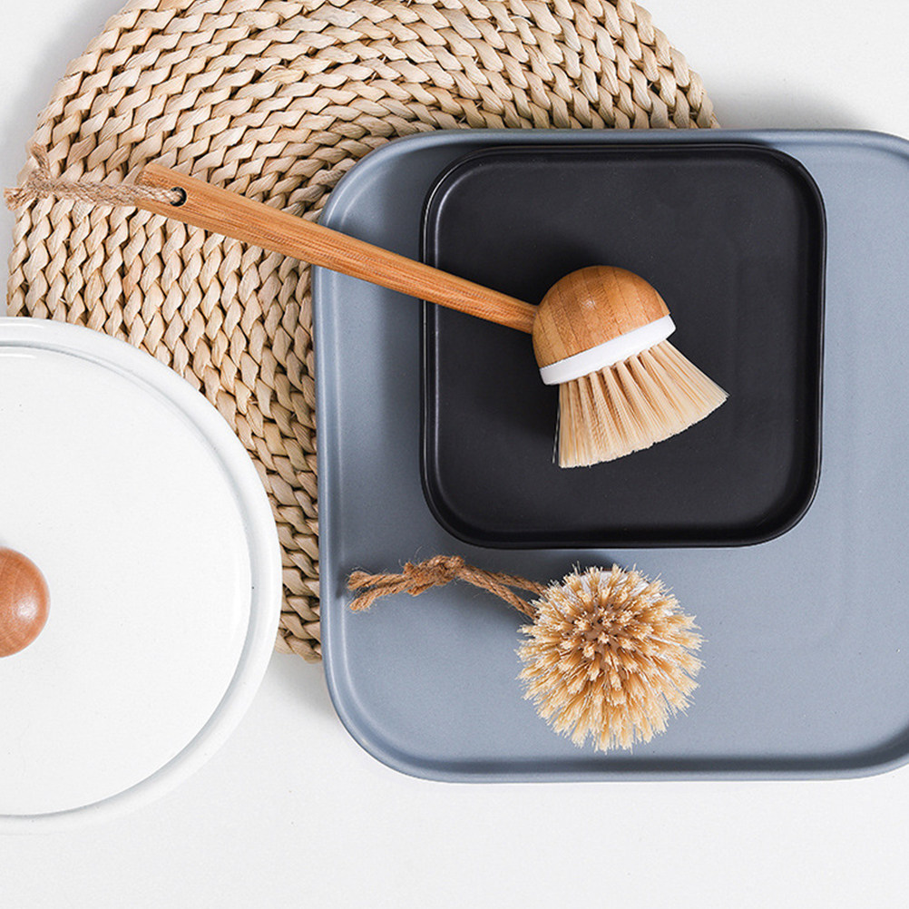 1Pcs Pot Dish Brush Bamboo Han - огляд і ціна Dish Brush Bamboo