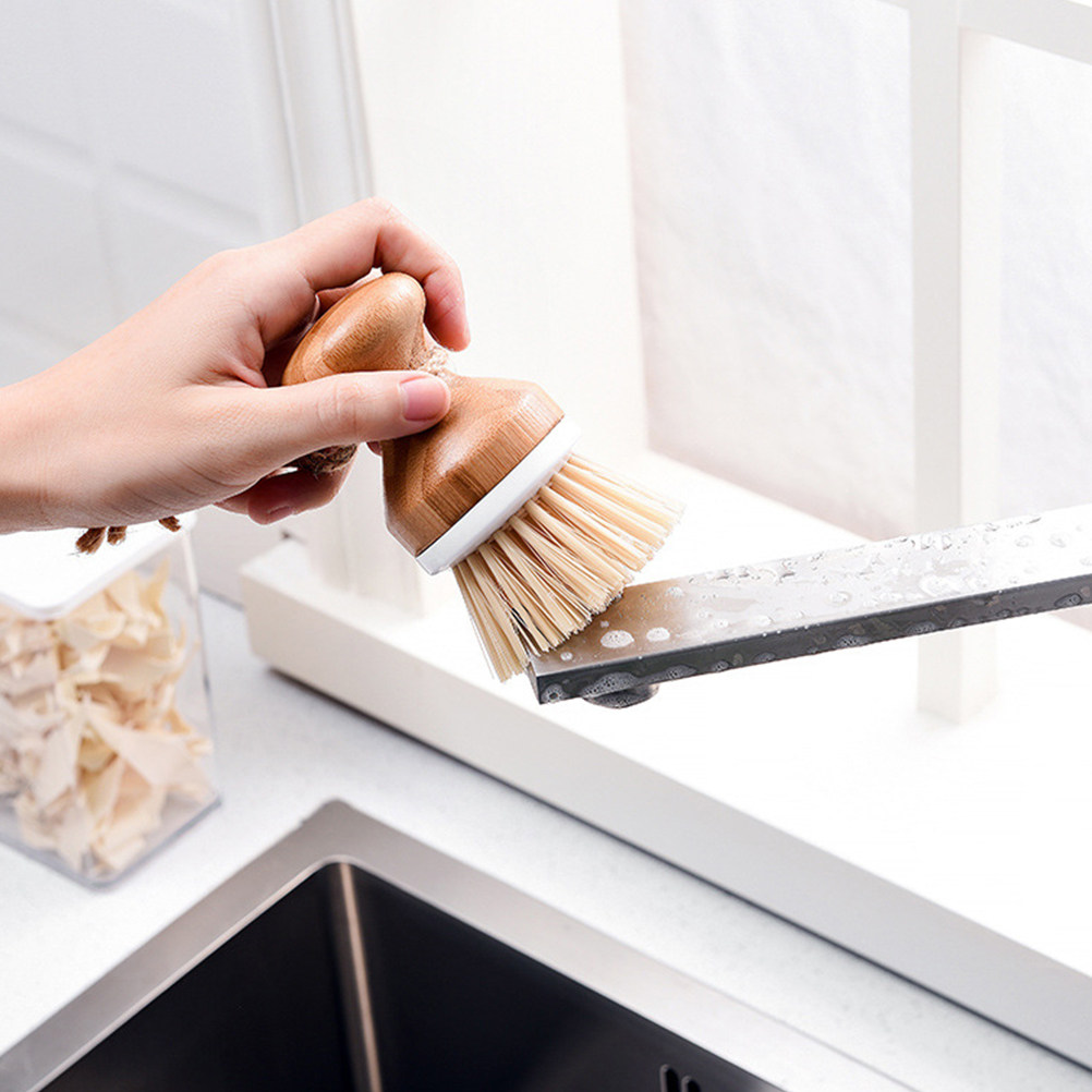 1Pcs Pot Dish Brush Bamboo Han - огляд і ціна Dish Brush Bamboo