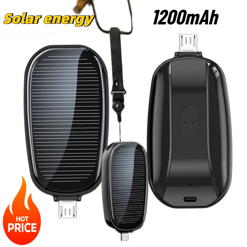 1200mAh Solar Mini Power Bank  - огляд і ціна Solar Charger Panel Foldable