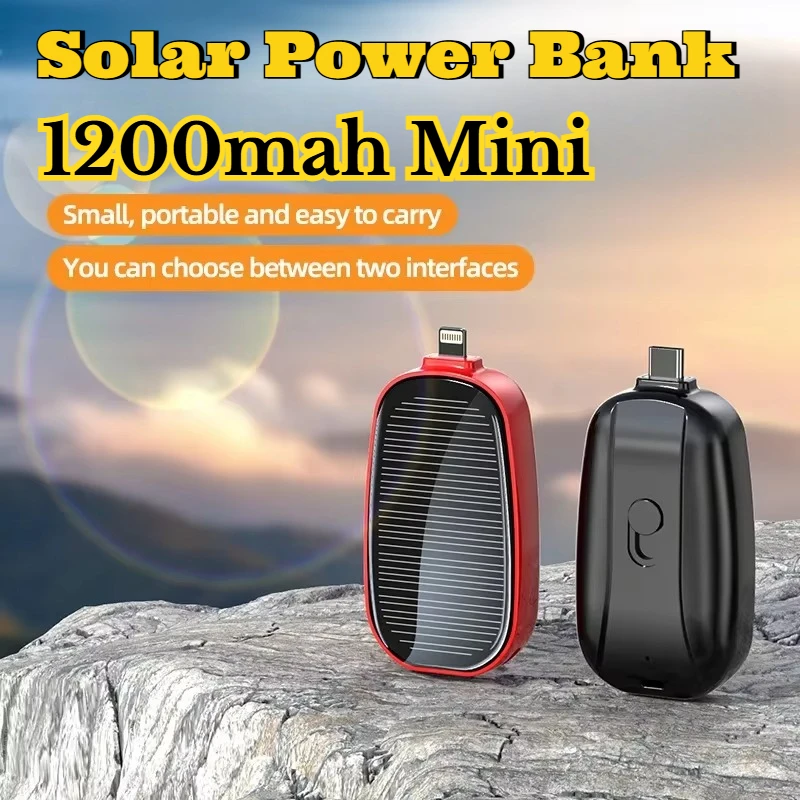1200mAh Solar Mini Power Bank  - огляд і ціна Solar Charger Panel Foldable