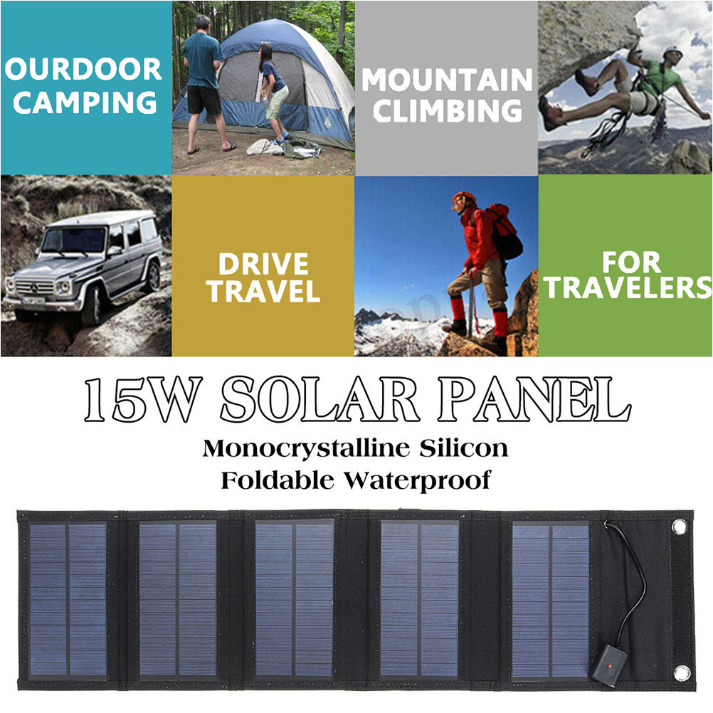 1Set 15W 6V Portable Solar Pan - огляд і ціна Solar Charger Panel Foldable